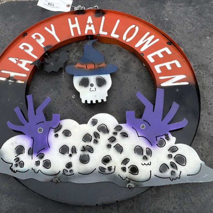 #138 • Metal Art - Happy Halloween Wall Sign