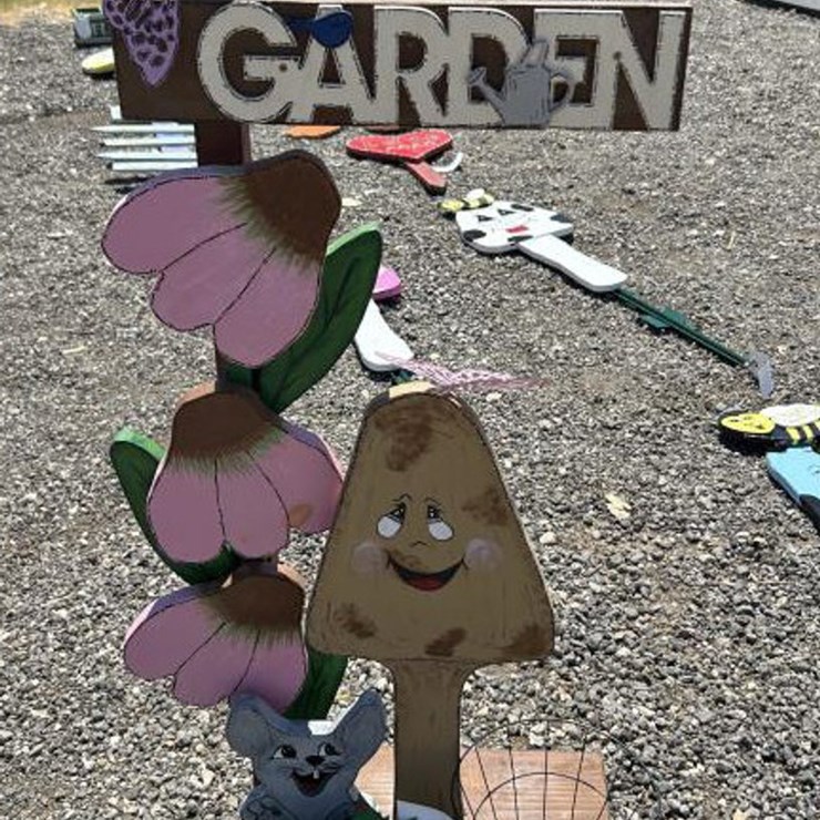 #76 • Custom Wood Art - Floral Arrangement w/ Garden