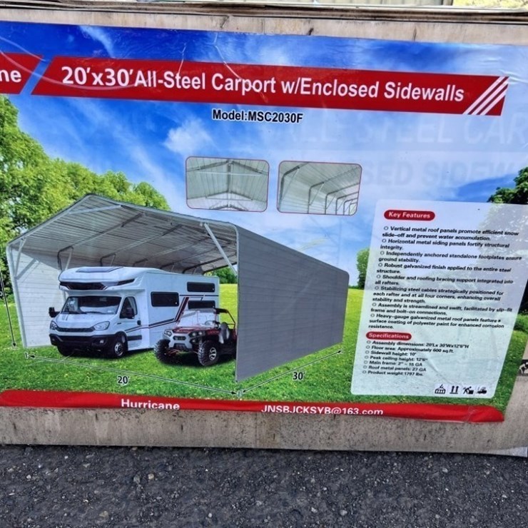 Hurricane MSC2030F Steel Carport