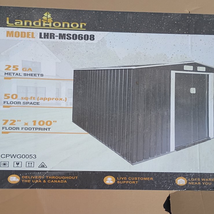 #L85-078 • Landhonor 6'x8' Metal Shed [damaged box]