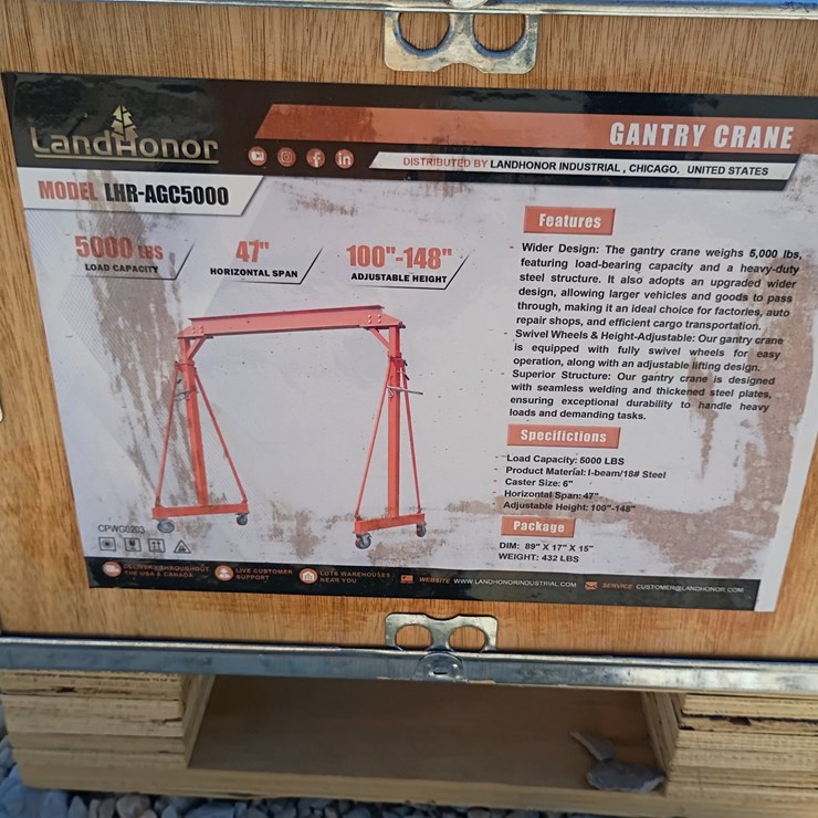 #L85-089 • Landhonor 5000 lbs Gantry Crane