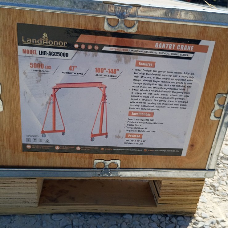 #L85-090 • Landhonor 5000 lbs Gantry Crane