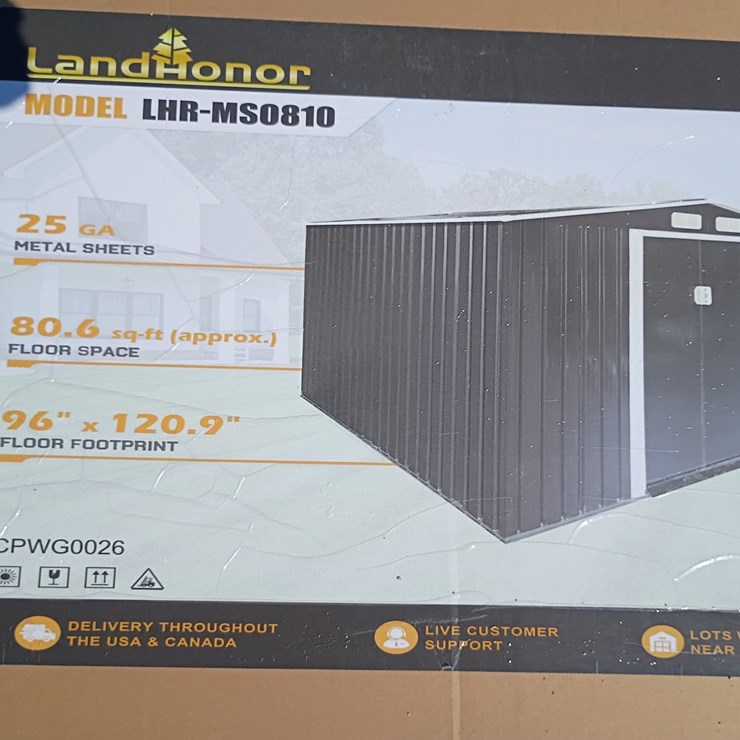 #L85-068 • Landhonor 8'x10' Metal Shed