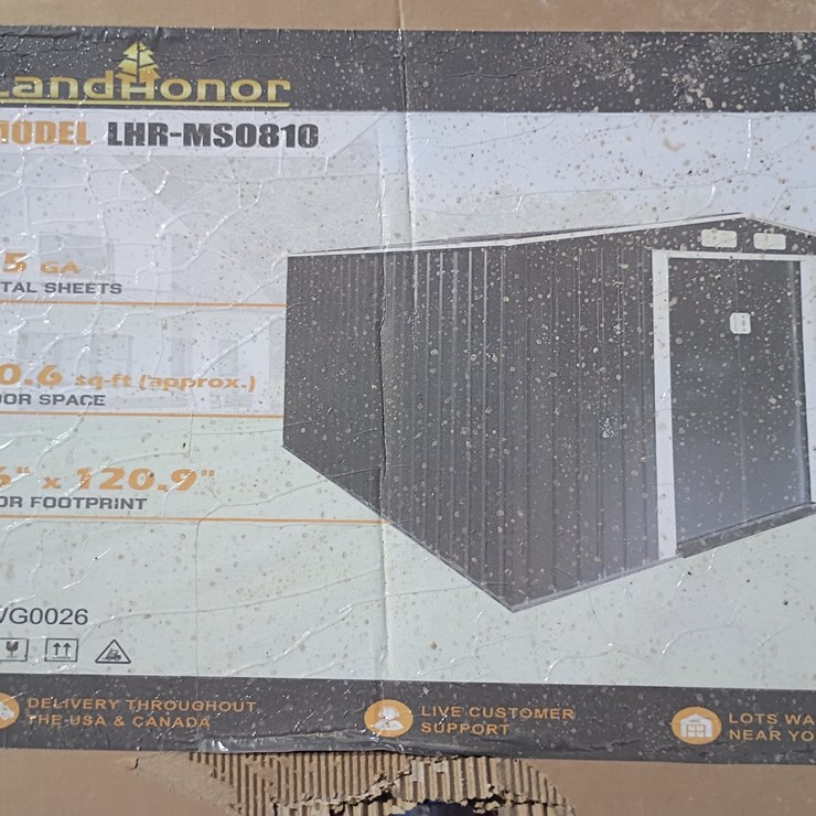 #L85-069 • Landhonor 8'x10' Metal Shed [damaged box]