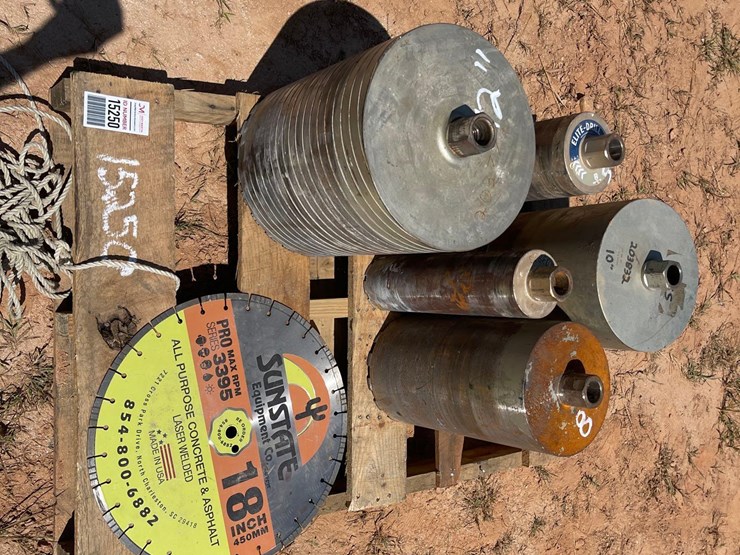 contents-of-pallet-various-sized-concrete-bore-bits,-18"-concrete-saw-blade-image-2