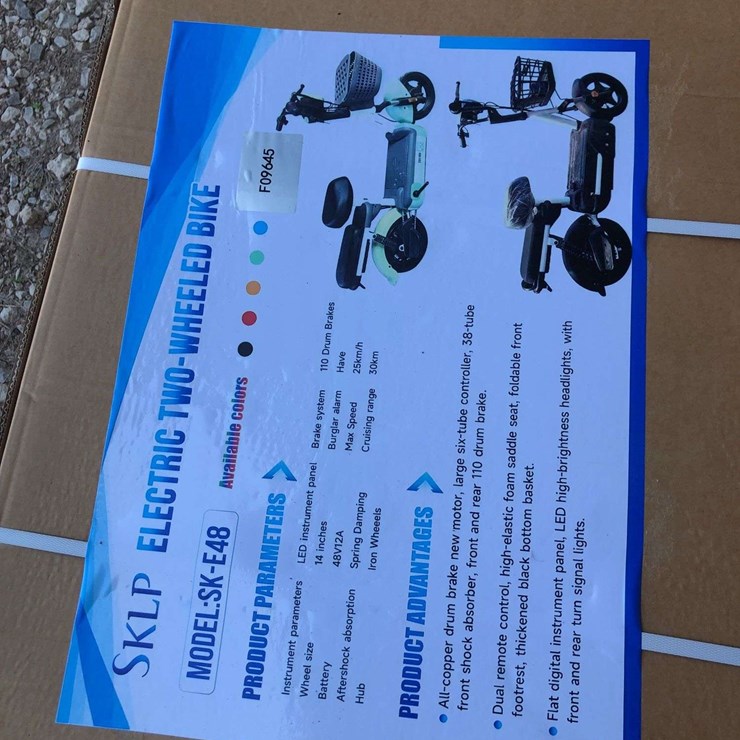 UNUSED SKLP ELECTRIC TWO WHEELED BIKE