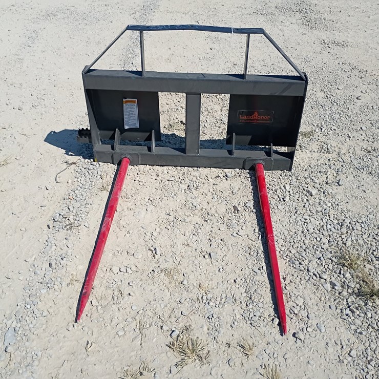 #L85-073 • Landhonor Bale Spears Skid Steer Attachment