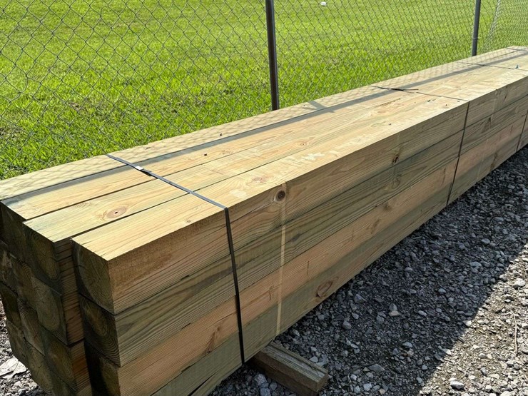 qty-(16)-unused-6x6x16'-pressure-treated-posts-image-1