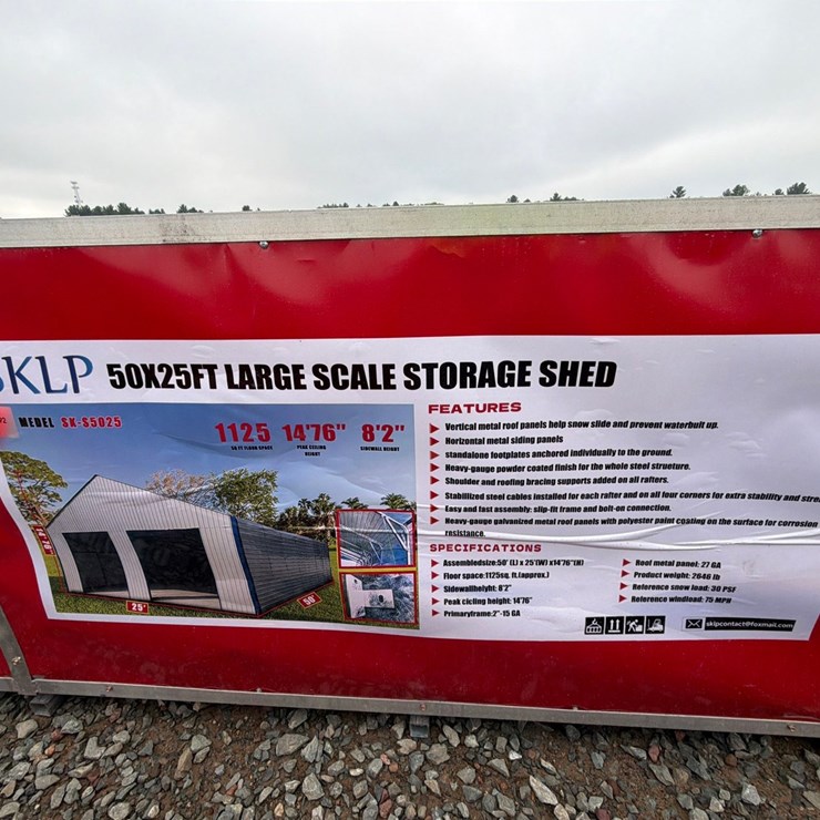 #6362 • Unused SKLP SK-S5025 Metal Storage Shed