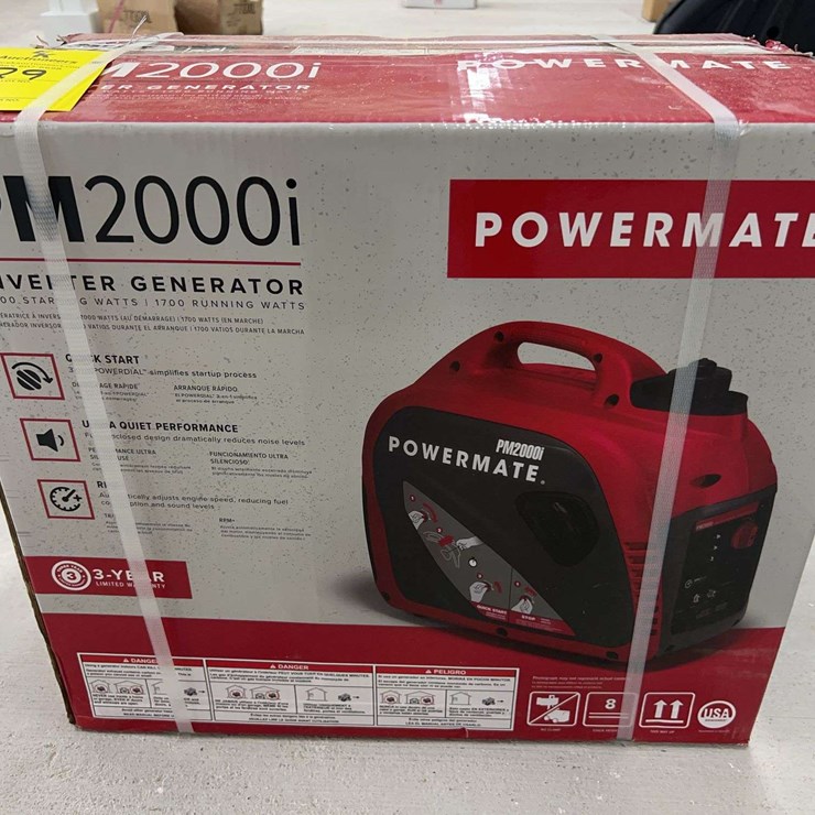UNUSED POWERMATE PM 2000i INVERTER GENERATOR