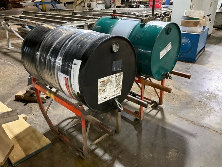 #211-•-(2)-55-gallon-lubricant-drums-with-wheeled-cradles-image-8