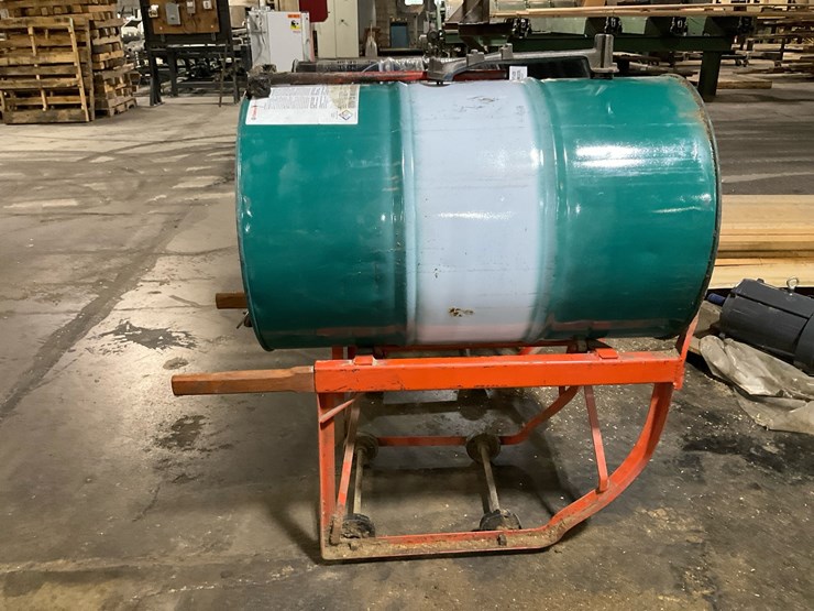#211-•-(2)-55-gallon-lubricant-drums-with-wheeled-cradles-image-2