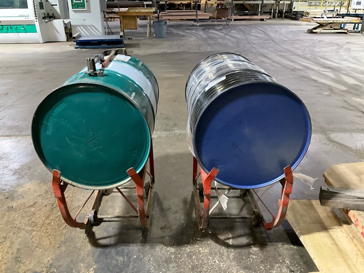 #211-•-(2)-55-gallon-lubricant-drums-with-wheeled-cradles-image-3