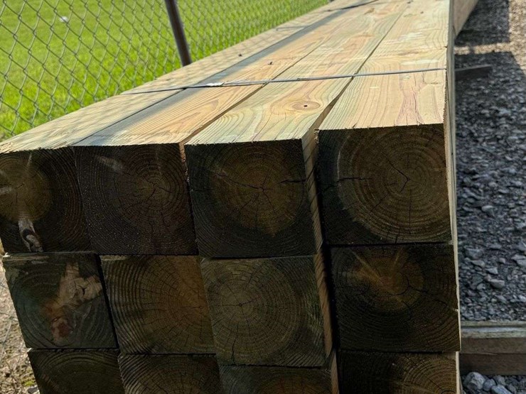 qty-(16)-unused-6x6x16'-pressure-treated-posts-image-2