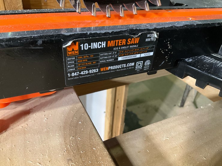 #208-•-wen-mm1-10-inch-sliding-compound-miter-saw-with-custom-wooden-workstation-image-4