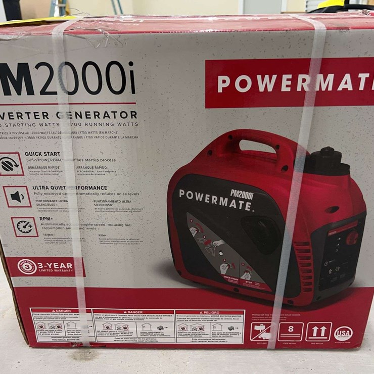 UNUSED POWERMATE PM 2000i INVERTER GENERATOR