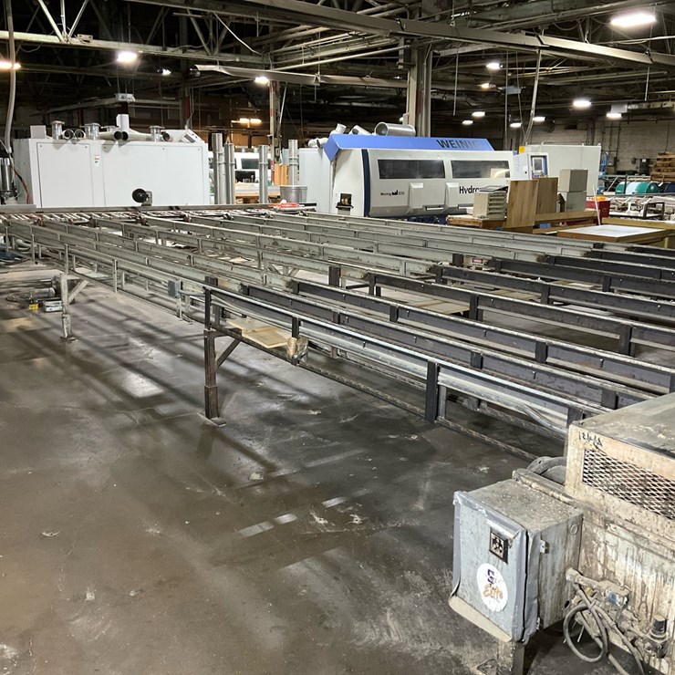 #197 • Weinig Industrial Multi-Strand Chain & Roller Transfer Conveyor System