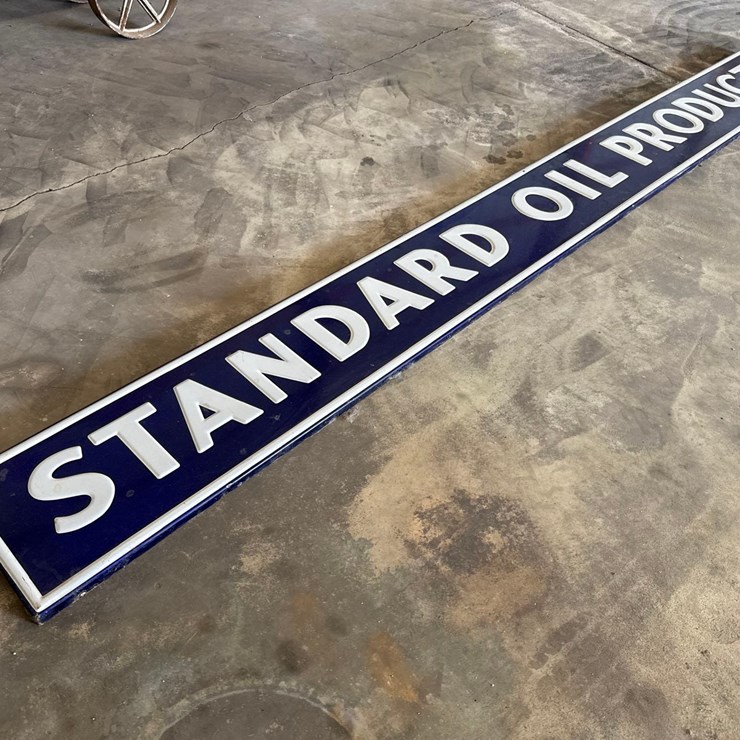 Standard Oil products metal sign