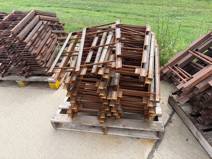 3--pallets-of-v-shaped-metal-grain-bin-supports-image-3