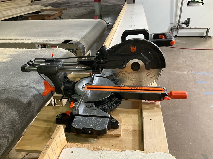 #208-•-wen-mm1-10-inch-sliding-compound-miter-saw-with-custom-wooden-workstation-image-2