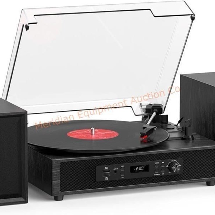 Vinyl Record Player 6 Speakers Loud Sound