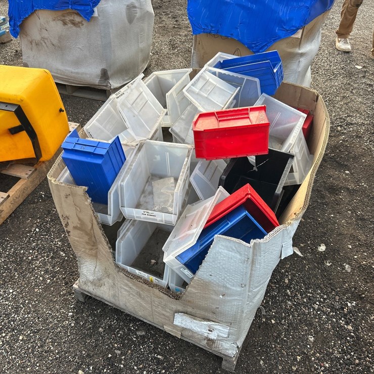 #2744 • Crate Of Misc Hardware Bins