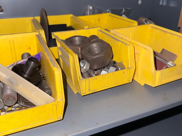 section-w/-(2)-work-benches,-small-metal-cabinet-including-contents-of-machine-cutting-tools,-some-hand-tools,-&-related-image-10