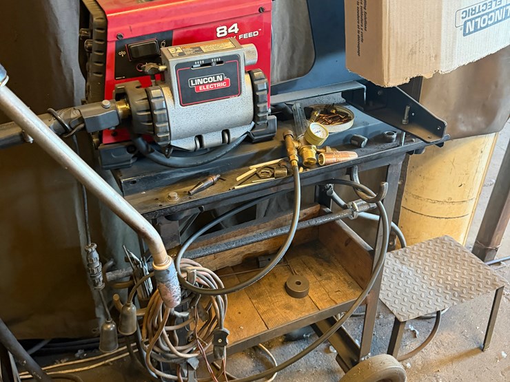 lincoln-electric-flex-tec-450-welder-w/-flex-feed-84-wire-feeder-&-bug-0-support-stand-image-2