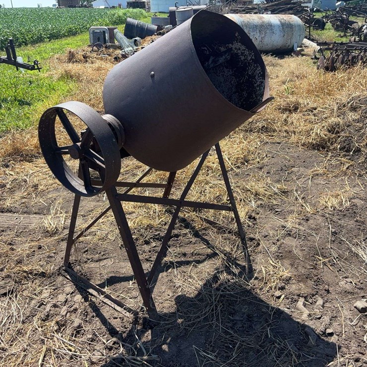 Belt Powered Cement Mixer