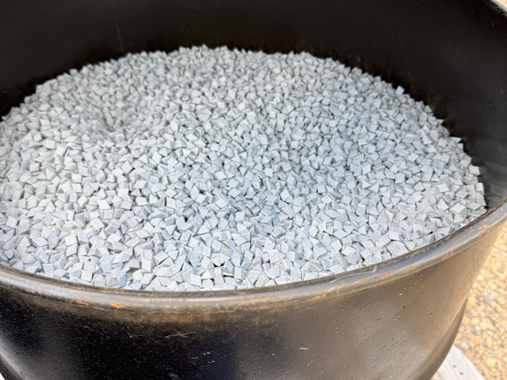 (3)-55-gallon-drums-of-triangular-ceramic-abrasive-polishing-tumbling-media.-approximately-700-lbs.-in-each-drum.-image-6