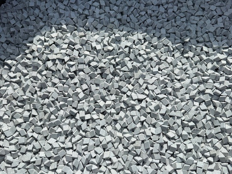 (3)-55-gallon-drums-of-triangular-ceramic-abrasive-polishing-tumbling-media.-approximately-700-lbs.-in-each-drum.-image-8