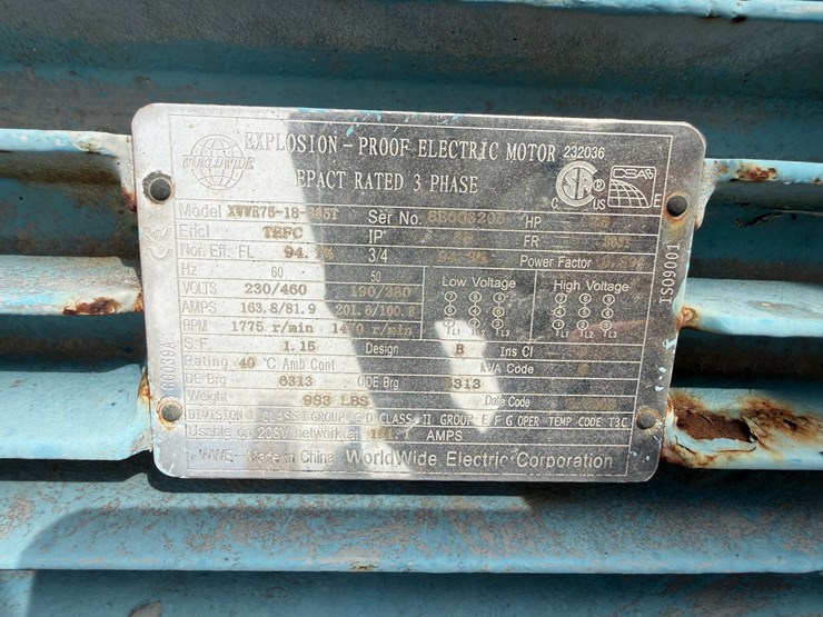 mud-hog-8x6x14-centrifugal-pumps-p/b-75-hp-electric-motor,-skidded-image-3