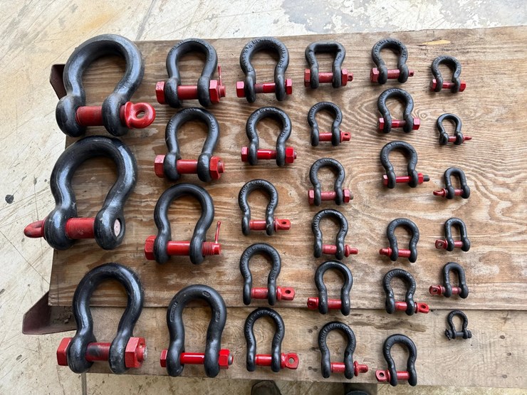 pallet-of-(-30)-assorted-3-¼-ton-thru-25-ton-crosby-shackles-image-1