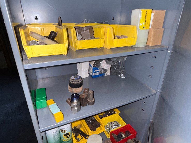 section-w/-(2)-work-benches,-small-metal-cabinet-including-contents-of-machine-cutting-tools,-some-hand-tools,-&-related-image-9