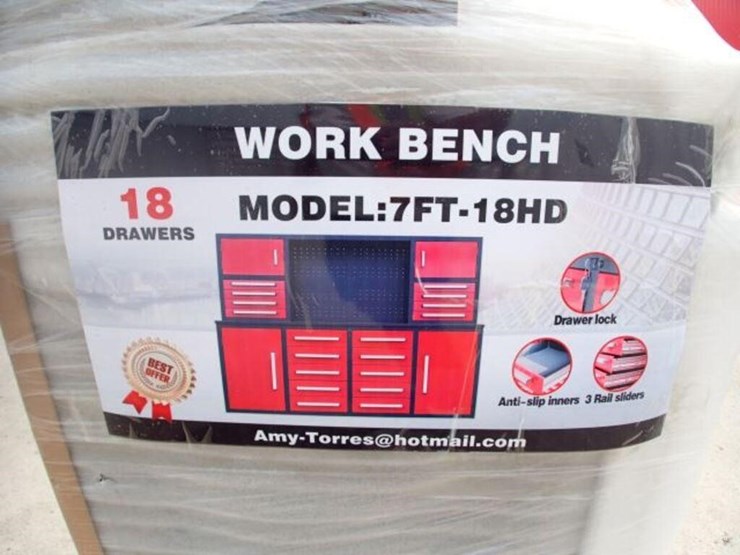 unused-steelman-7-ft-garage-cabinet-work-bench-image-1