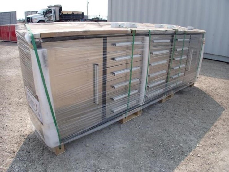 unused-steelman-10-ft-garage-cabinet-work-bench-image-2