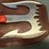 custom-damascus-steel-fixed-blade-double-edged-hatchet-with-brown-striped-handle-image-2
