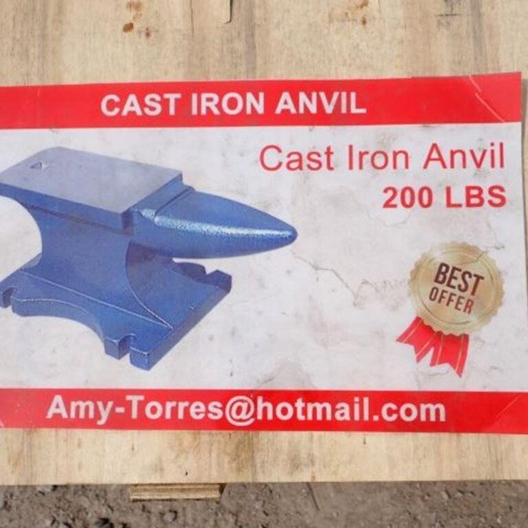 UNUSED Greatbear 200 Lb Single-Horn Iron Anvil