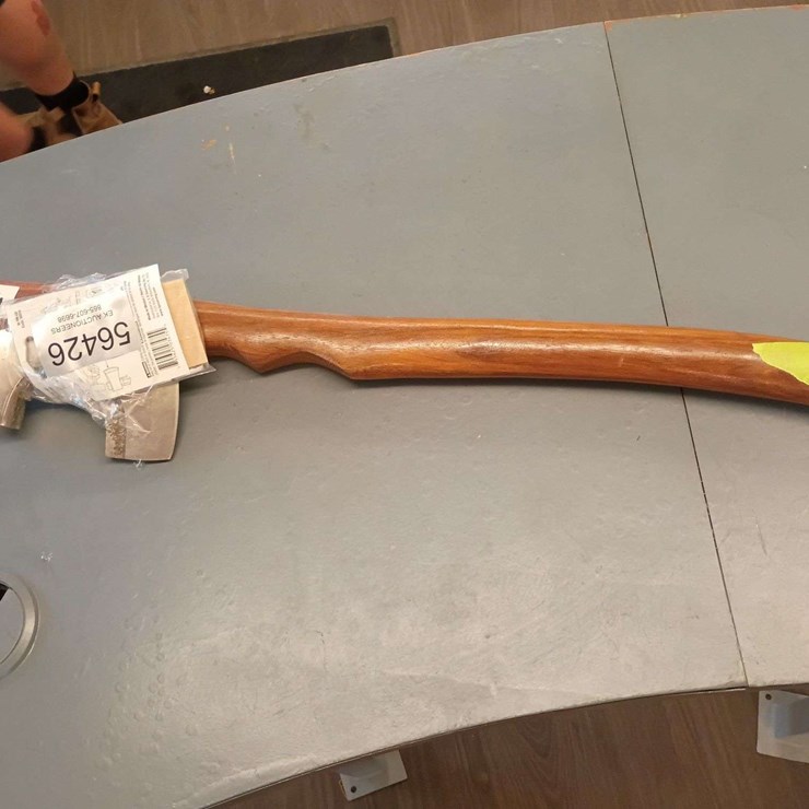 AXE HANDLE WITH STAINLESS STEEL BLADE