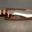 custom-damascus-steel-fixed-blade-knife-with-cream/red/green-striped-handle-image-2