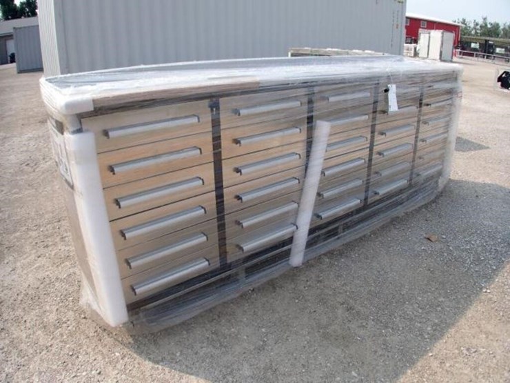 unused-steelman-10-ft-garage-cabinet-work-bench-image-2