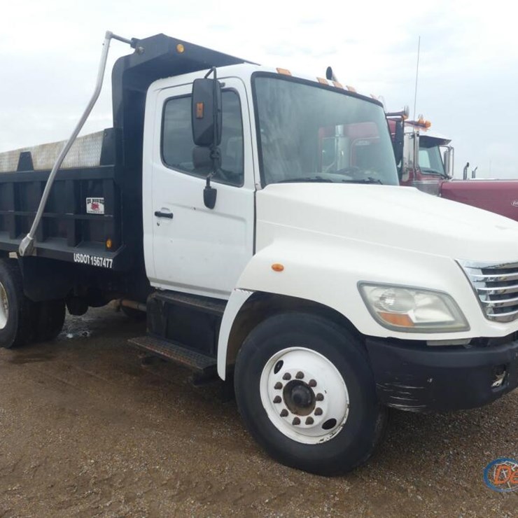 2007 HINO SINGLE-AXLE DUMP TRUCK, S/N 5PVNJJT072S50461 6-SP., OX BODIES 12