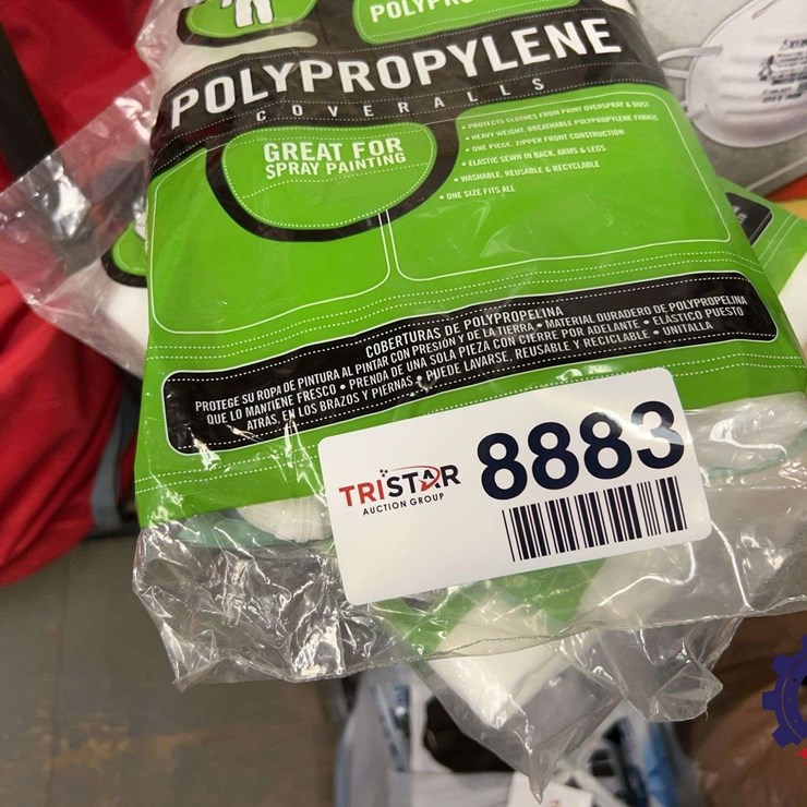 Polypropylene Coveralls, Spray Painting, One Size, Lot of 3
