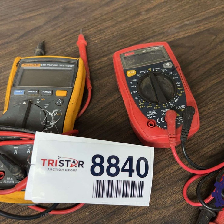 Lot of 2 Digital Multimeters: Fluke 115 and Etekcity MSR-R500