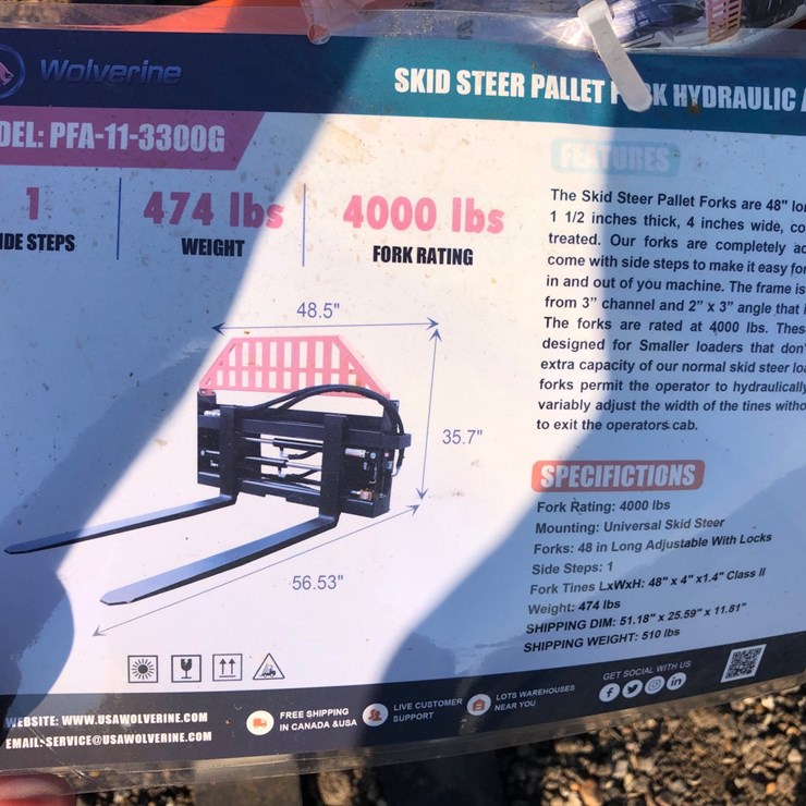 #85 • 48” HYDRAULIC PALLET FORKS