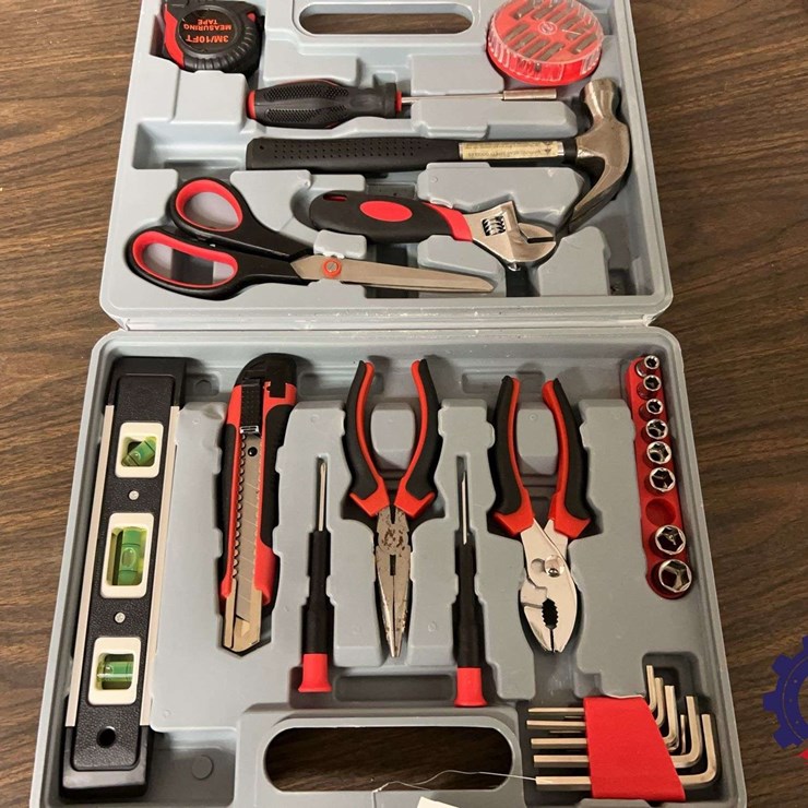 Comprehensive 25-Piece Hand Tool Kit in Plastic Carry Case