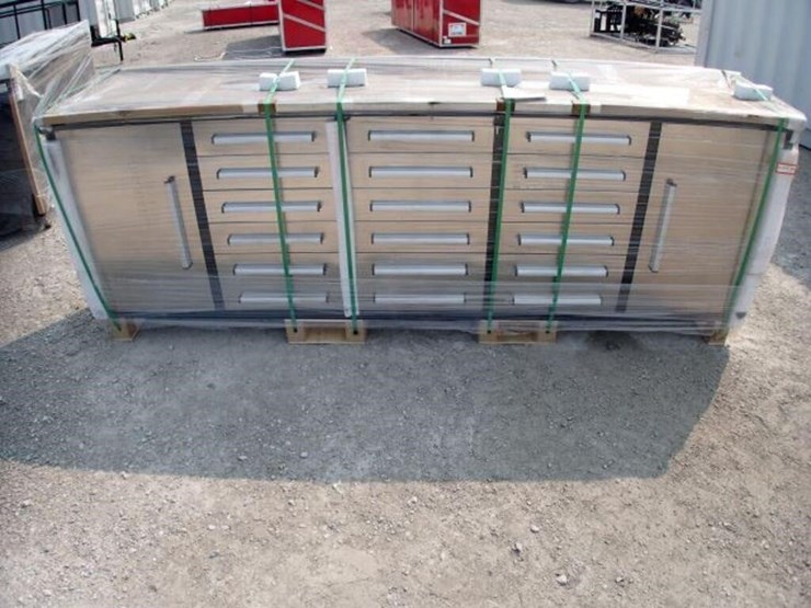 unused-steelman-10-ft-garage-cabinet-work-bench-image-6
