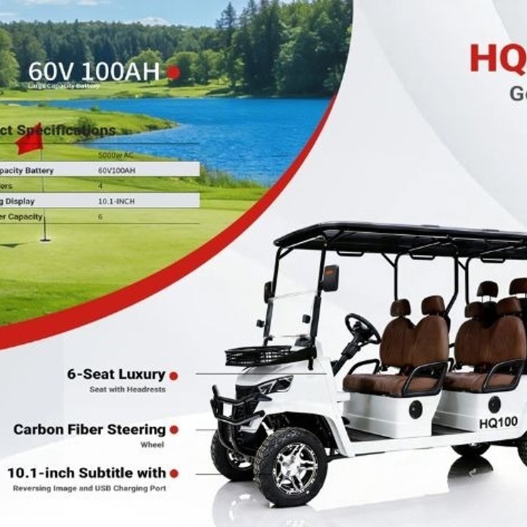#132 • 6 SEATER ELECTRIC GOLF CART- ASSEMBLY REQUIRED