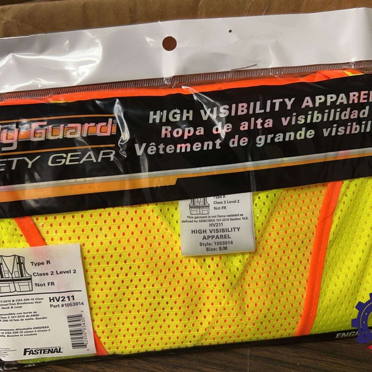 Box of 6 Body-Guard HV211 High Visibility Safety Vests S/M