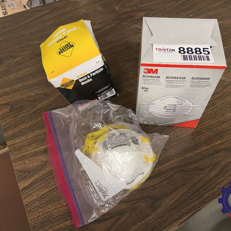 Assorted Respirator Masks, 3M 8200 N95, Western Safety 95252
